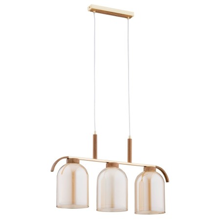 LAMPA WISZĄCA ALFA ARIS DREWNIANA 3xE27