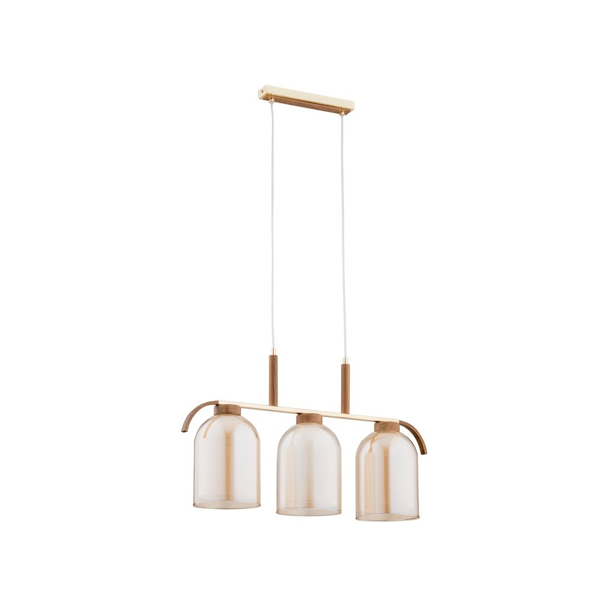 LAMPA WISZĄCA ALFA ARIS DREWNIANA 3xE27