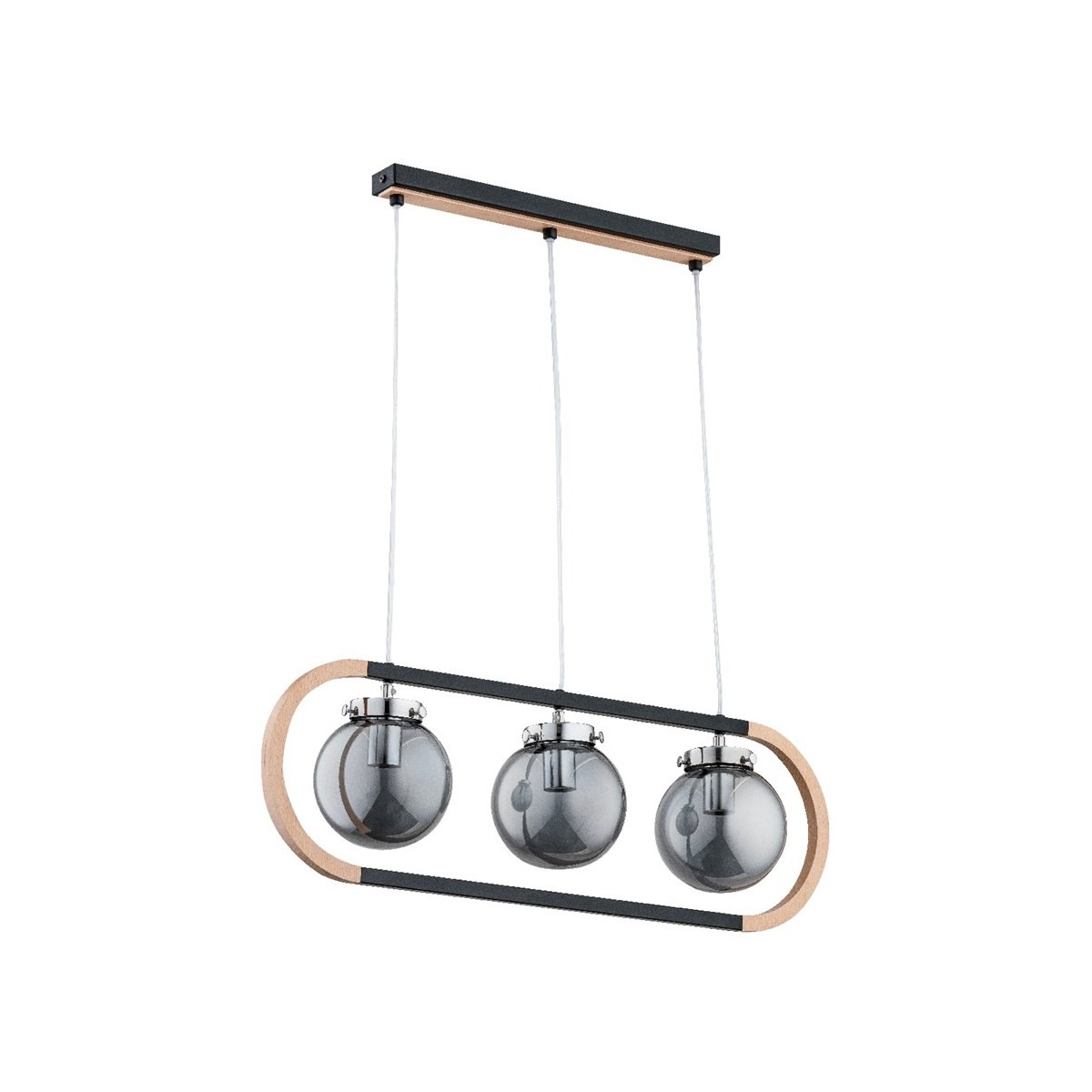 LAMPA WISZĄCA ALFA RINO DREWNIANA 3xE14