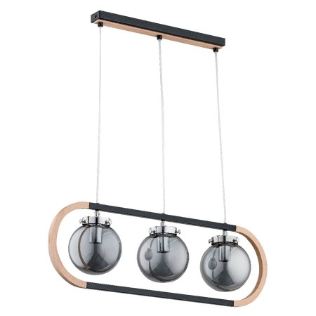 LAMPA WISZĄCA ALFA RINO DREWNIANA 3xE14