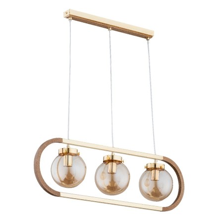 LAMPA WISZĄCA ALFA RINO DREWNIANA 3xE14