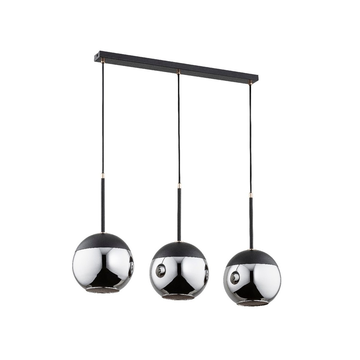 LAMPA WISZĄCA ALFA VOLDA CZARNA 3xE27