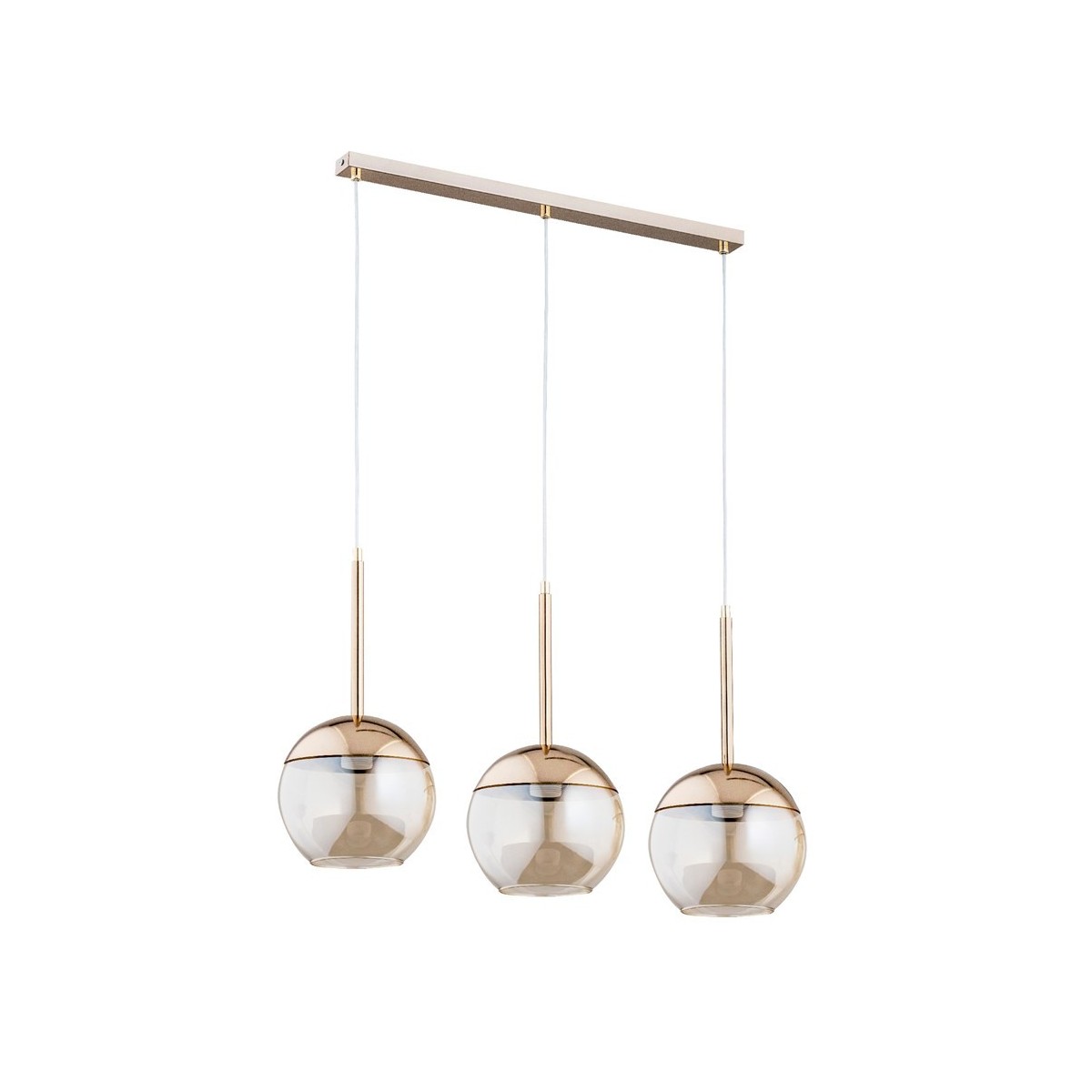 LAMPA WISZĄCA ALFA VOLDA ZŁOTA 3xE27