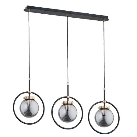 LAMPA WISZĄCA ALFA AKIRA CZARNA 3xE14