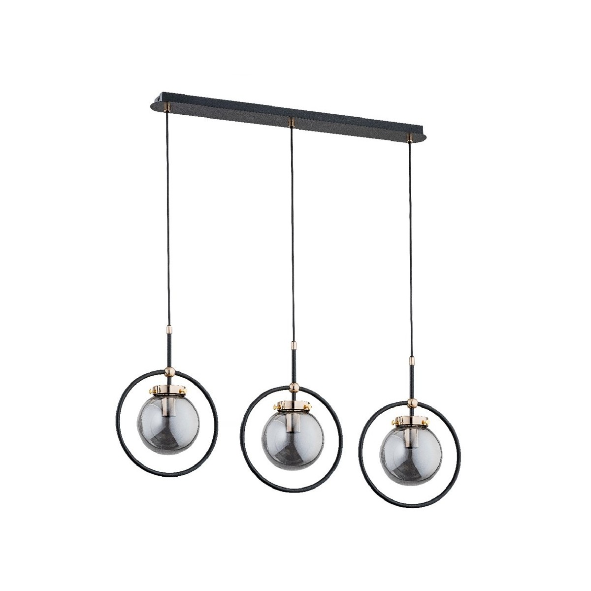 LAMPA WISZĄCA ALFA AKIRA CZARNA 3xE14