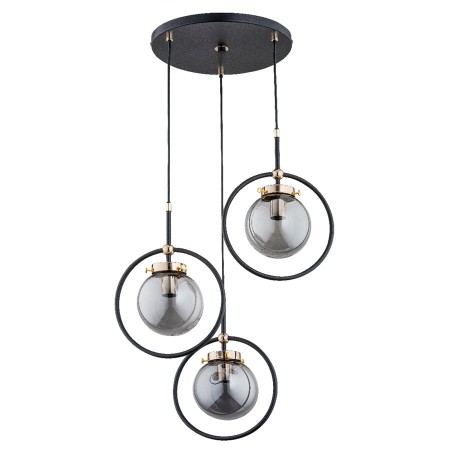 LAMPA WISZĄCA ALFA AKIRA CZARNA 3xE14