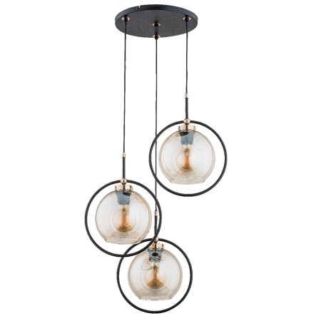 LAMPA WISZĄCA ALFA SELDI CZARNA 3xE27