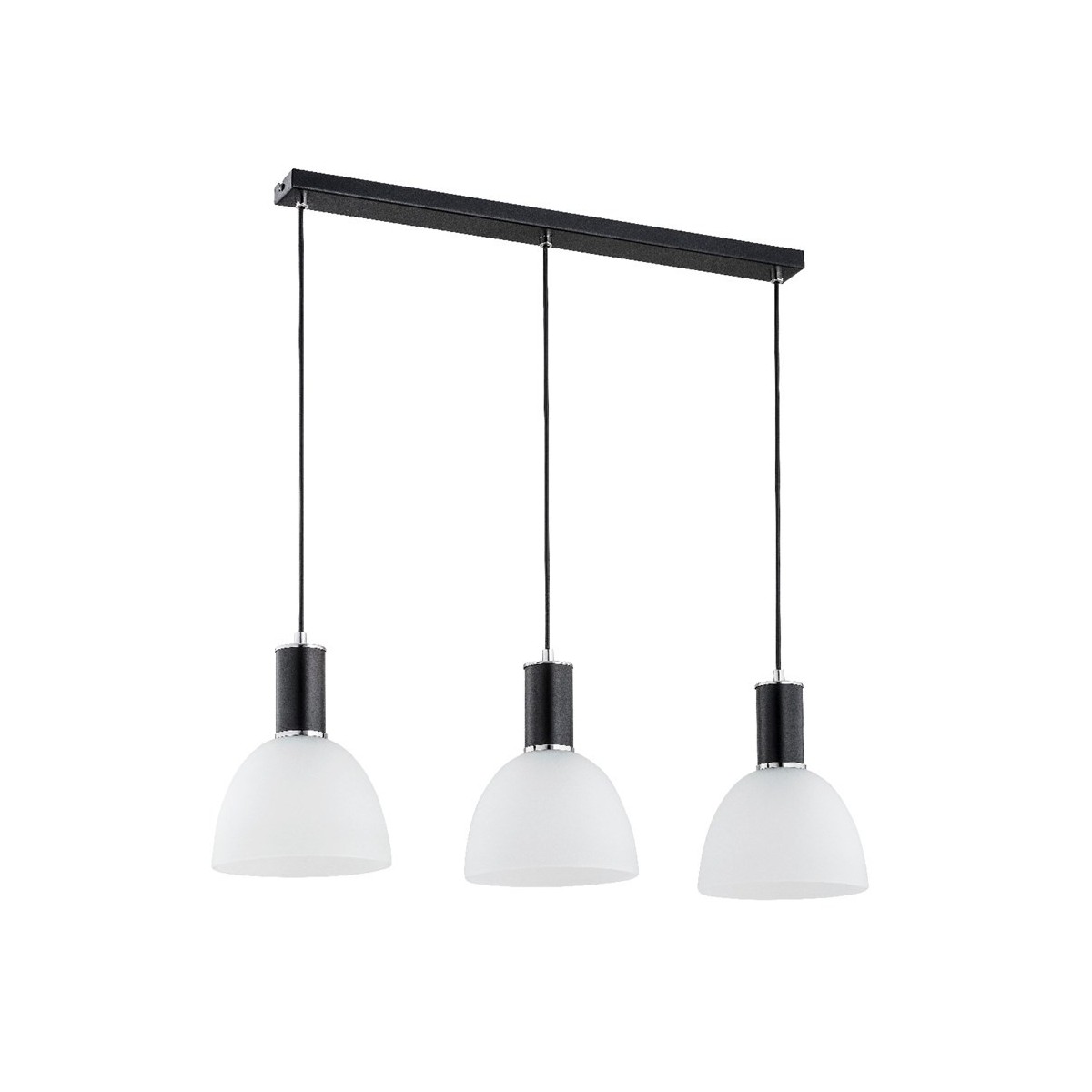 LAMPA WISZĄCA ALFA DANA CZARNO-BIAŁA 3xE27