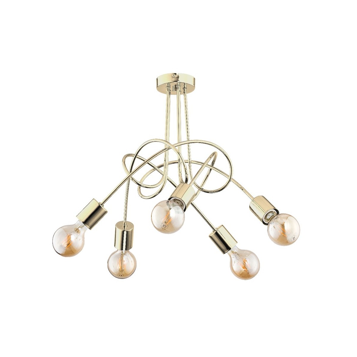 LAMPA SUFITOWA ALFA TANGO GOLD 5xE27