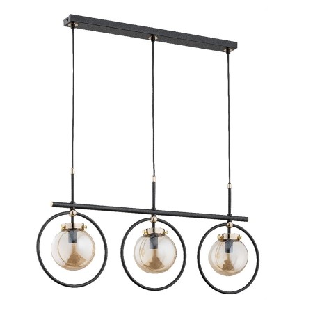 LAMPA WISZĄCA ALFA EMIKO CZARNA 3xE14
