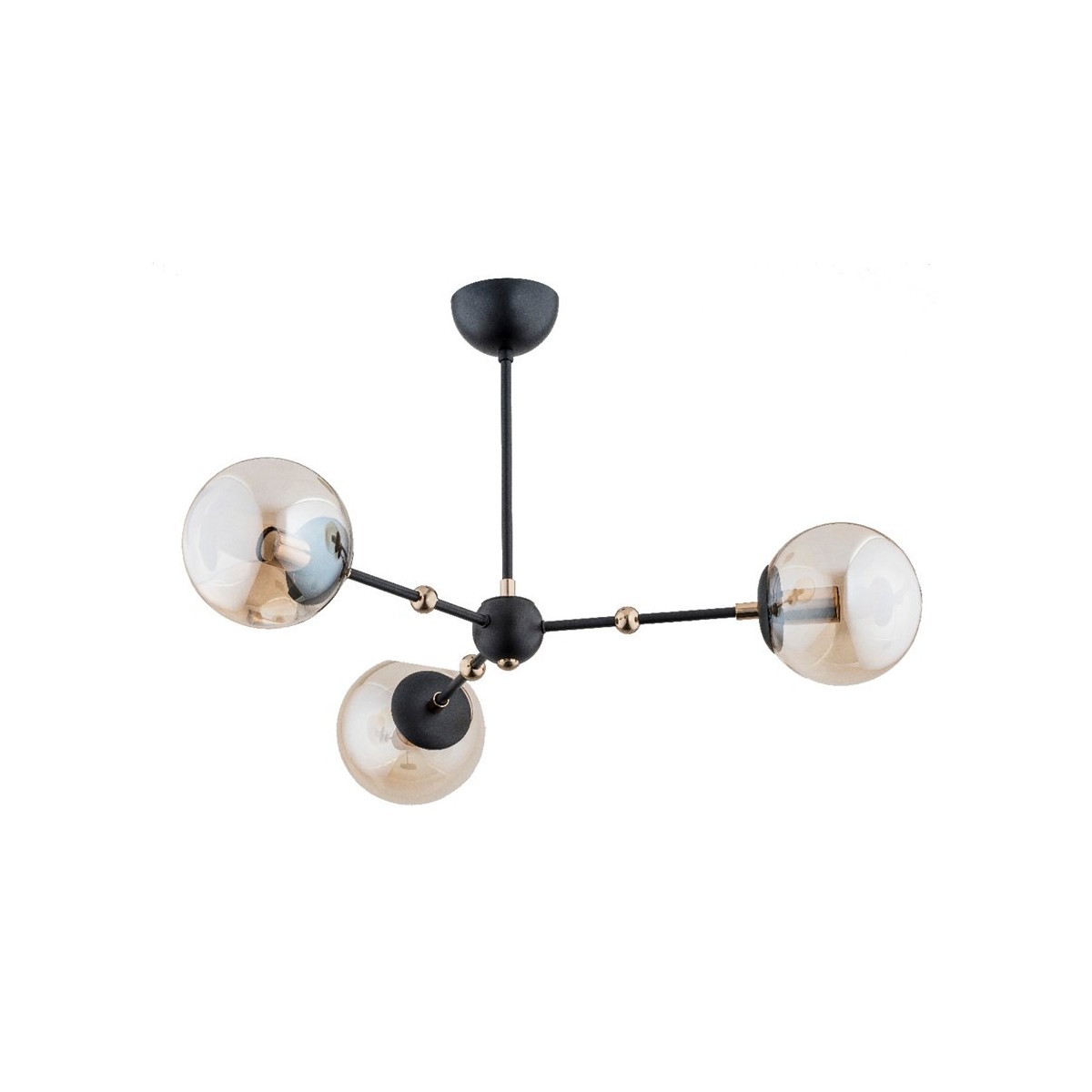 LAMPA SUFITOWA ALFA ITORIS CZARNA 3xE14