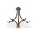 LAMPA SUFITOWA ALFA BAFIA DREWNIANA 5xE27