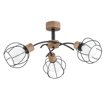 LAMPA SUFITOWA ALFA PALOMA DREWNIANA 3xE27