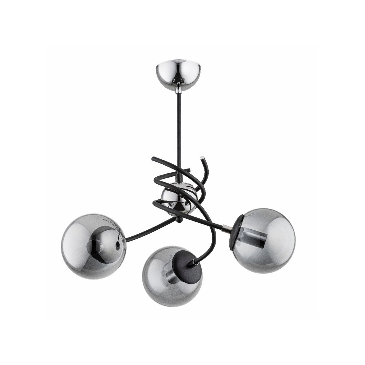 LAMPA SUFITOWA ALFA SALSA CZARNA 3xE14