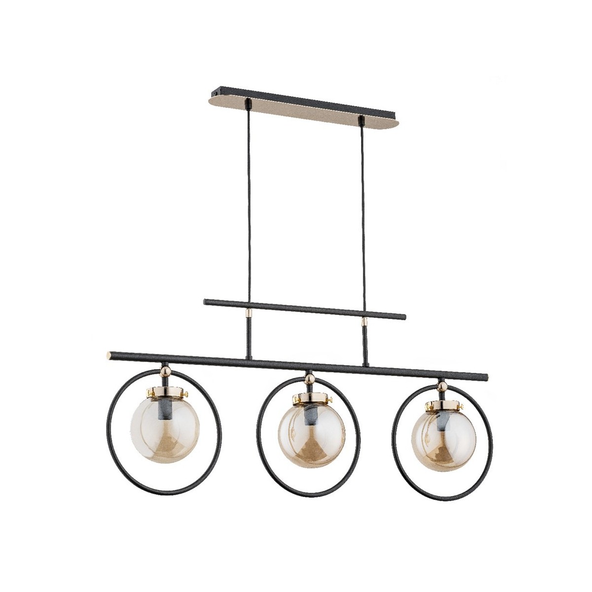 LAMPA WISZĄCA ALFA VASIDO CZARNA 3xE14