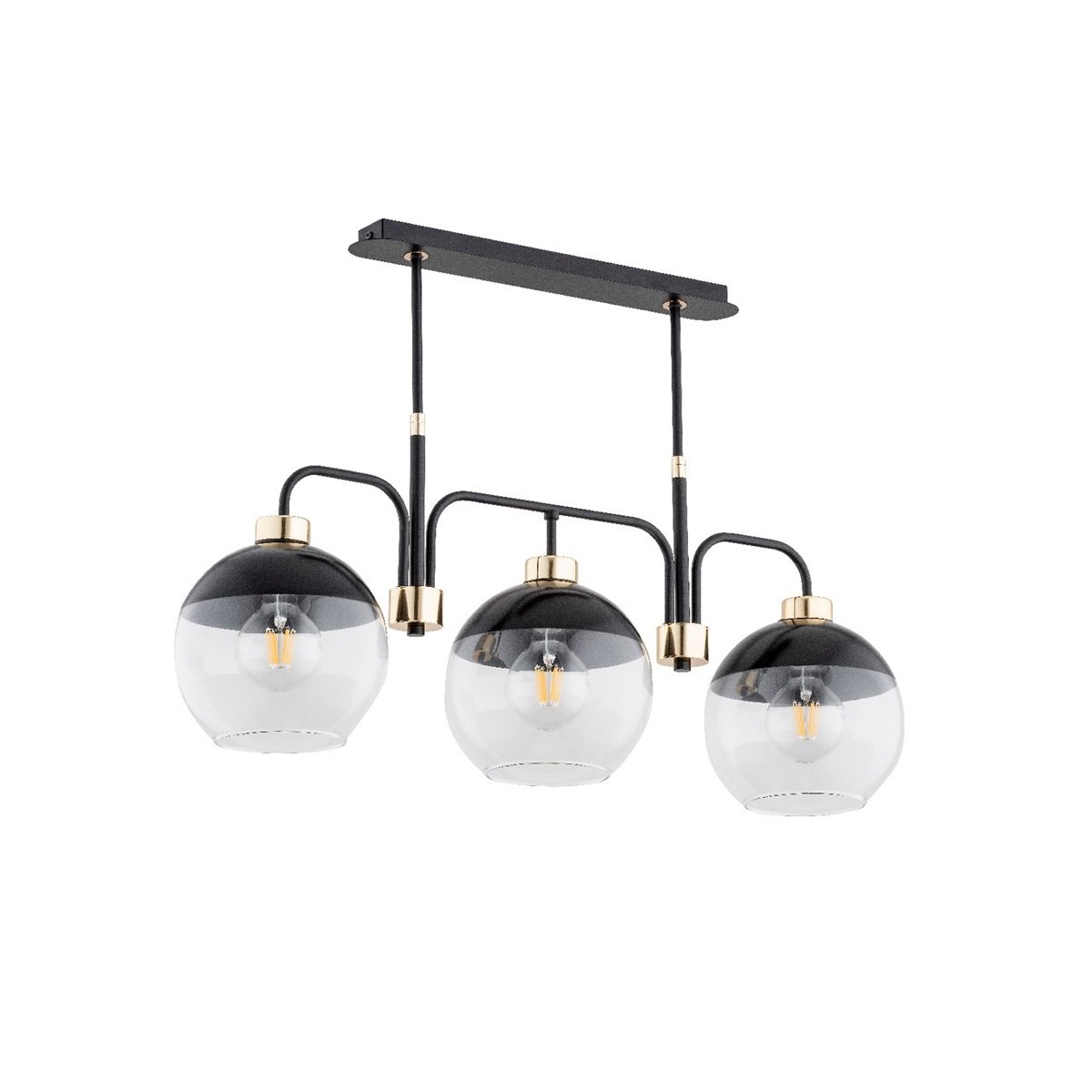 LAMPA SUFITOWA ALFA ALMARY CZARNA 3xE27