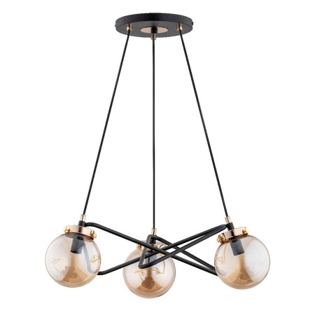LAMPA WISZĄCA ALFA VEGA CZARNA 3xE14