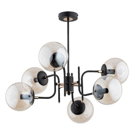 LAMPA SUFITOWA ALFA MALTA CZARNA 6xE14