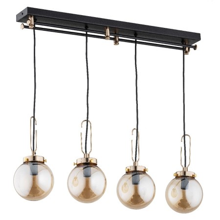 LAMPA WISZĄCA ALFA VOLANS CZARNA 4xE14