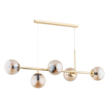 LAMPA WISZĄCA ALFA DANSA ZŁOTA 5xE14