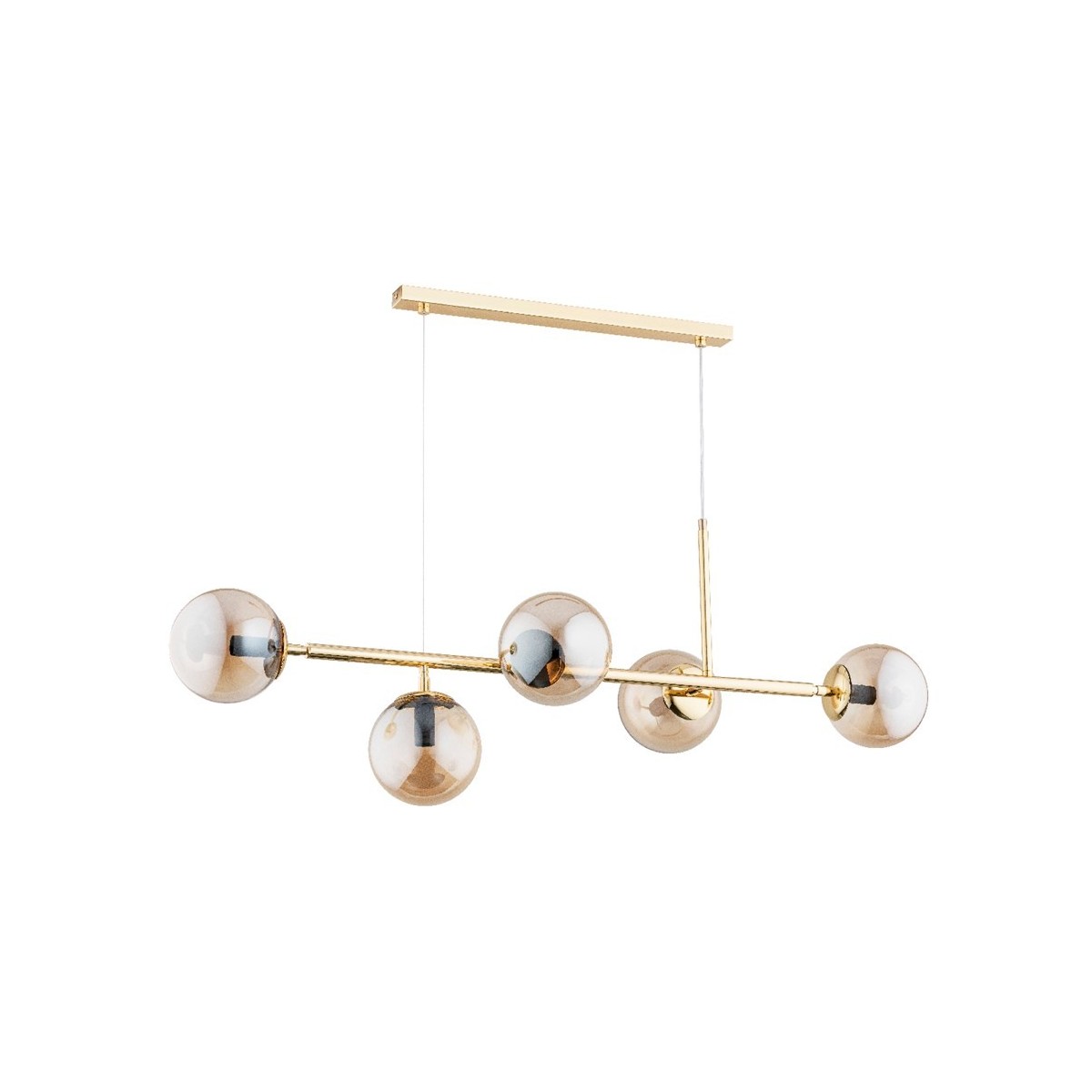 LAMPA WISZĄCA ALFA DANSA ZŁOTA 5xE14