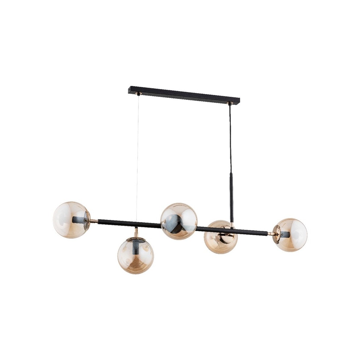 LAMPA WISZĄCA ALFA DANSA CZARNA 5xE14