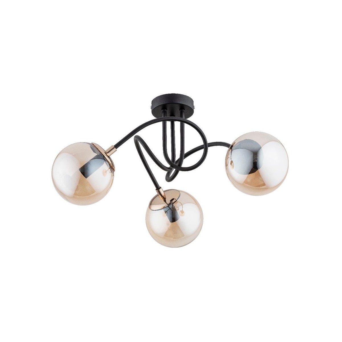 LAMPA SUFITOWA ALFA TECTUS CZARNA 3xE14