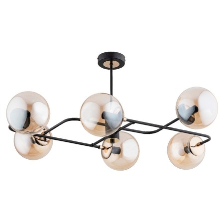 LAMPA SUFITOWA ALFA LENTUS CZARNA 6xE14