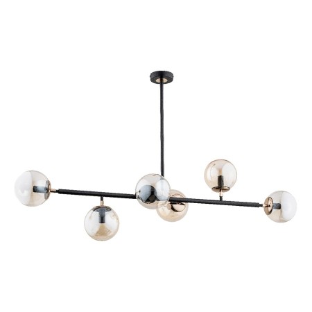 LAMPA SUFITOWA ALFA SERGIO CZARNA 6xE14