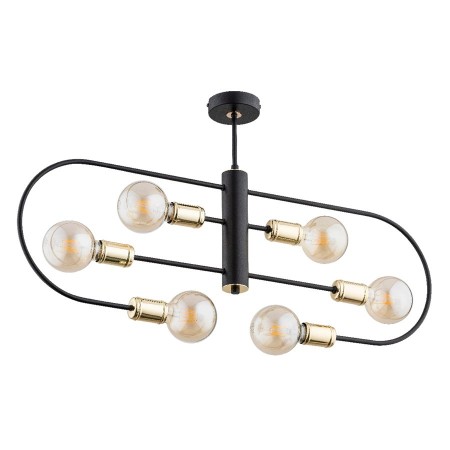 LAMPA SUFITOWA ALFA SIGNA CZARNA 6xE27