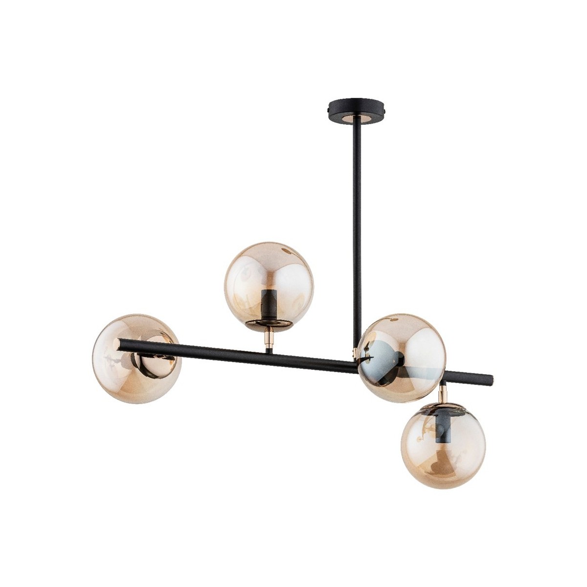 LAMPA SUFITOWA ALFA LURO CZARNA 4xE14