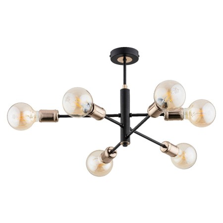 LAMPA SUFITOWA ALFA ORIS CZARNA 6xE27