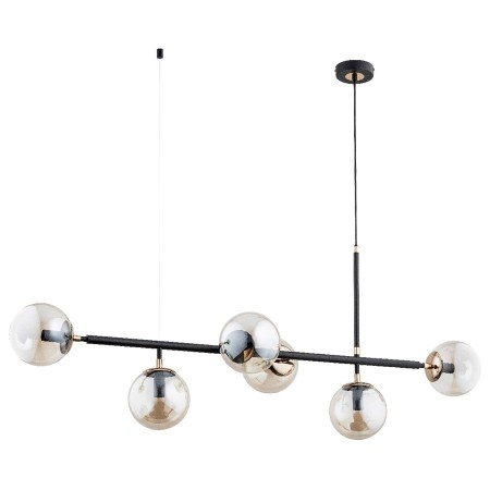 LAMPA WISZĄCA ALFA PRIMO CZARNA 6xE14