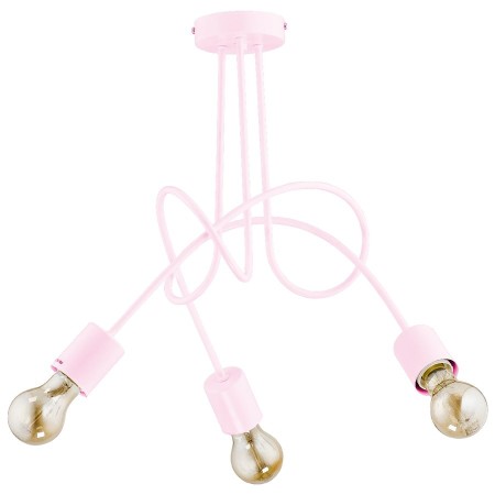 LAMPA SUFITOWA ALFA TANGO RÓŻOWA 3xE27