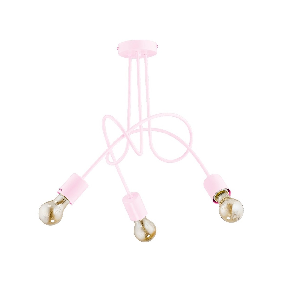 LAMPA SUFITOWA ALFA TANGO RÓŻOWA 3xE27