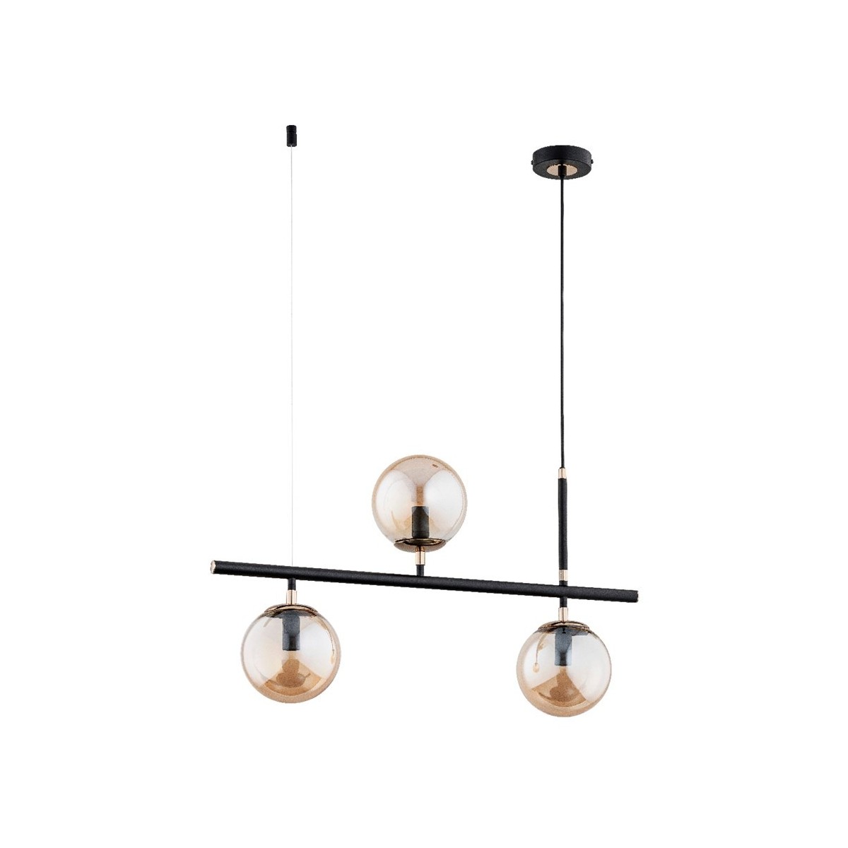 LAMPA WISZĄCA ALFA FINGO CZARNA 3xE14