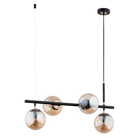 LAMPA WISZĄCA ALFA FIORE CZARNA 4xE14