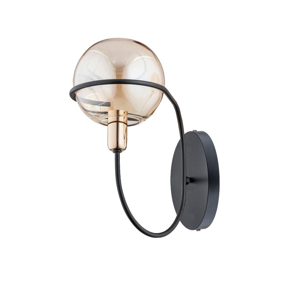 KINKIET ALFA PETRA CZARNO-ZŁOTY 1xE14