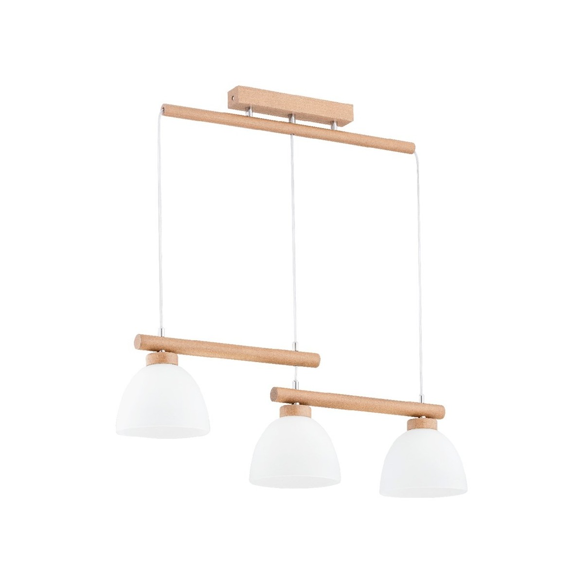 LAMPA WISZĄCA ALFA DENVER DREWNIANA 3xE27