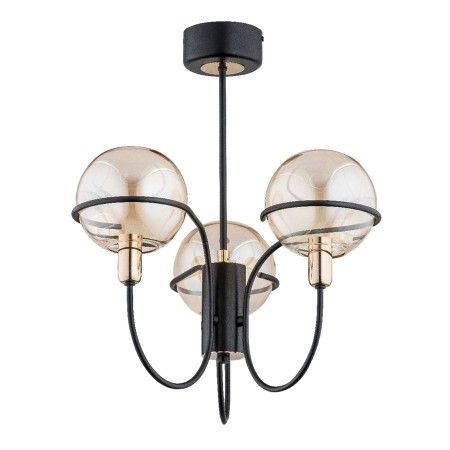 LAMPA SUFITOWA ALFA PETRA CZARNA 3xE14