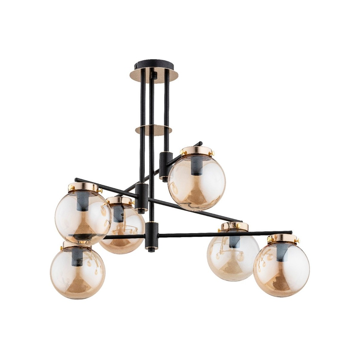 LAMPA SUFITOWA ALFA BOGOTA CZARNA 6xE14