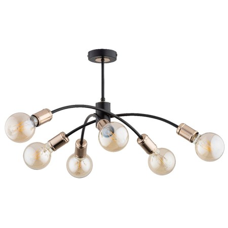 LAMPA SUFITOWA ALFA RALPH CZARNA 6xE27