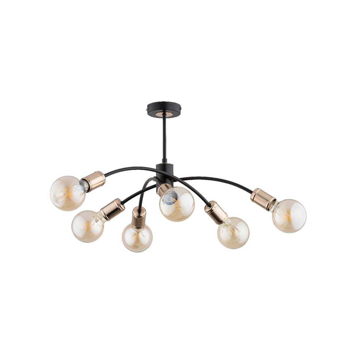 LAMPA SUFITOWA ALFA RALPH CZARNA 6xE27