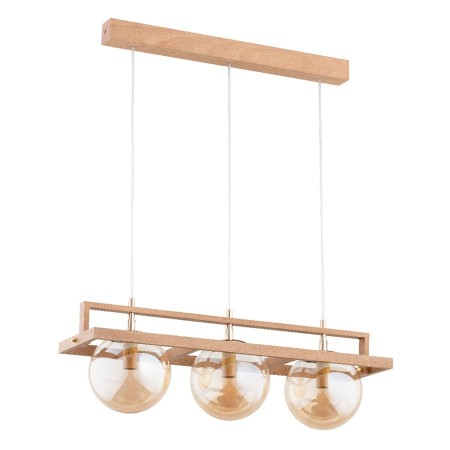 LAMPA WISZĄCA ALFA FRIF DREWNIANA 3xE14