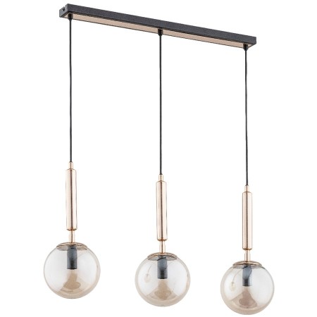 LAMPA WISZĄCA ALFA VOLDA PICOLO ZŁOTA 3xE14
