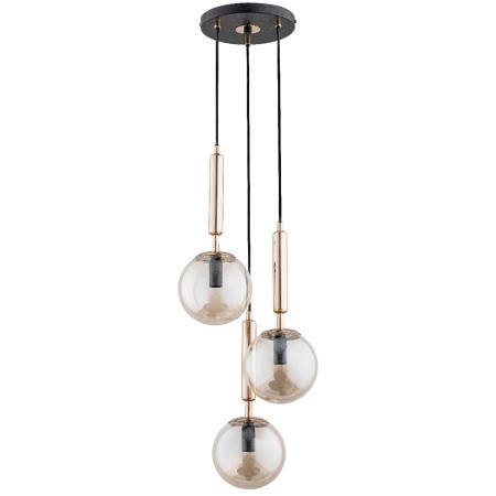 LAMPA WISZĄCA ALFA VOLDA PICOLO ZŁOTA 3xE14