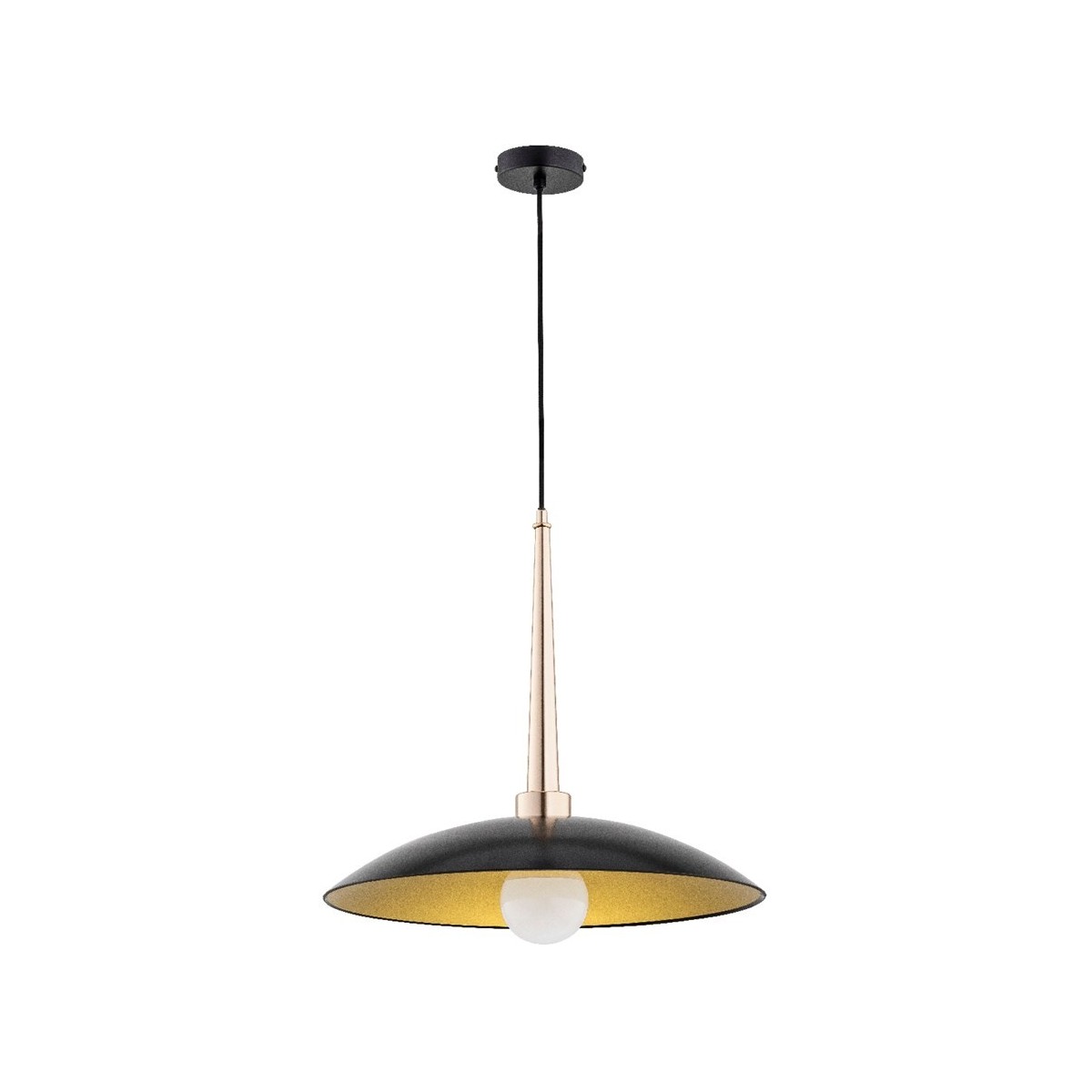 LAMPA WISZĄCA ALFA VELIAN CZARNA 1xE27