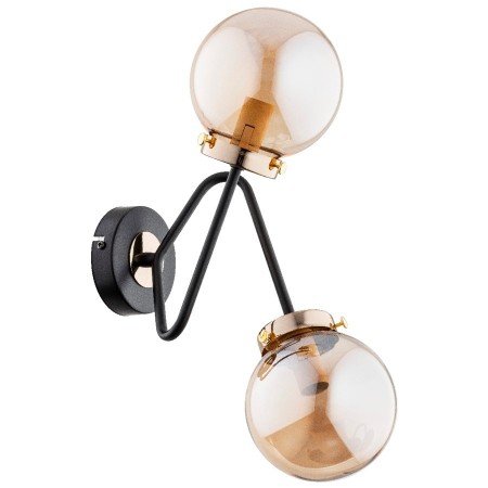 KINKIET ALFA RESTO CZARNY 2xE14