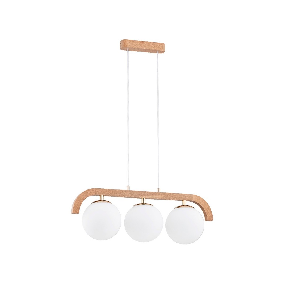 LAMPA WISZĄCA ALFA KRYZA DREWNIANA 3xE14