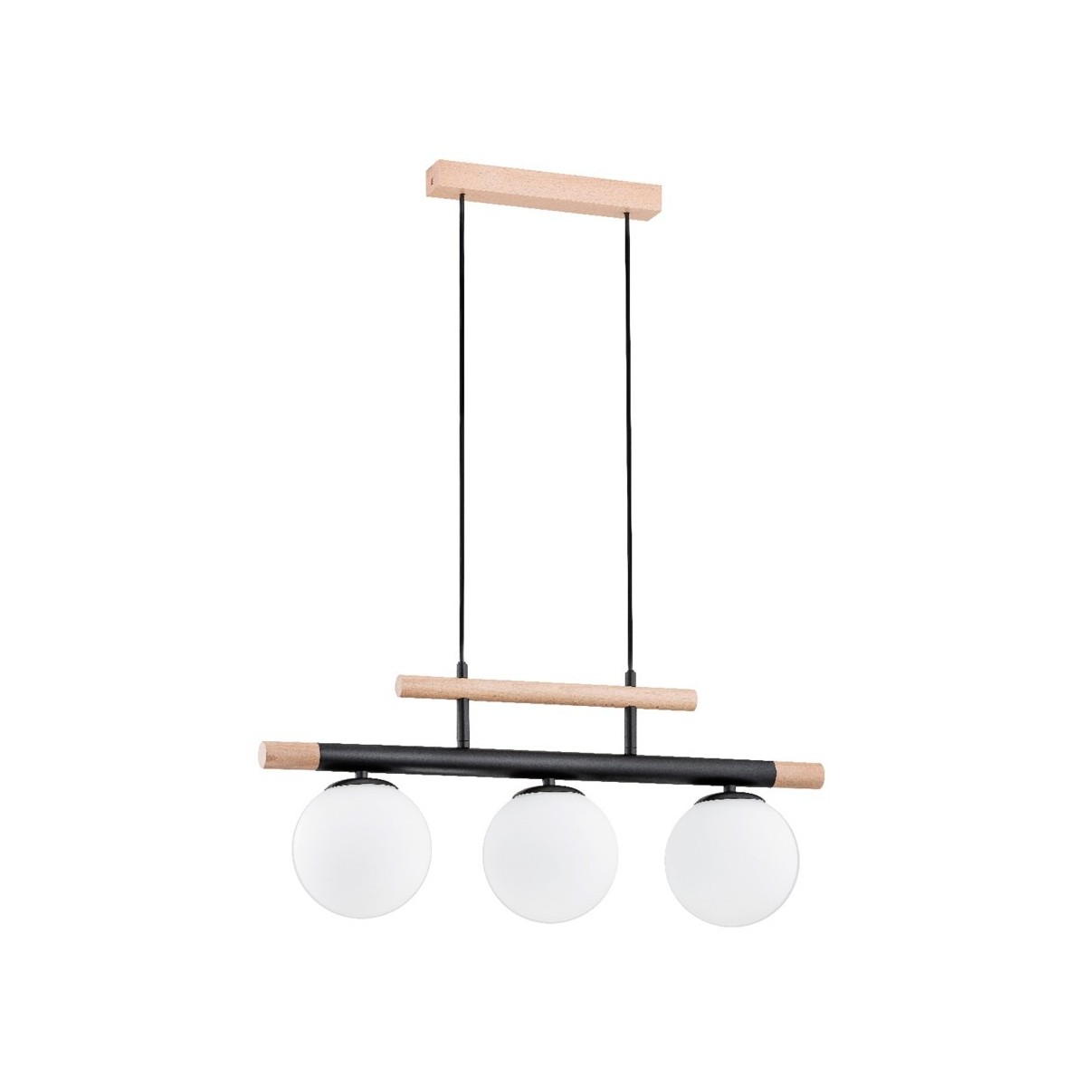 LAMPA WISZĄCA ALFA TRENDY DREWNIANA 3xE14